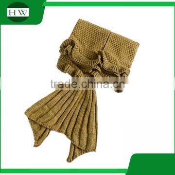 Best Christmas Gift Soft Fiber Baby Kids Children Knitted Crochet Mermaid Blanket Tail photo-4