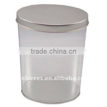 oval-shaped metal PVC tin bucket with handle