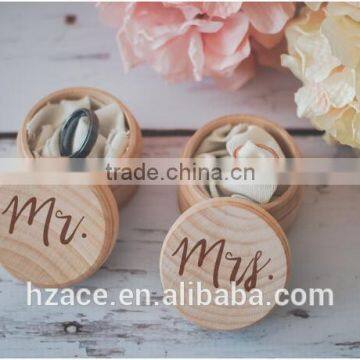 Wooden wedding ring box