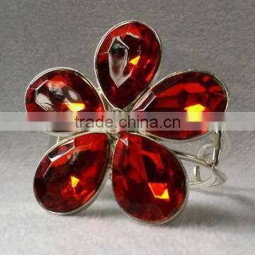 red acrylic flower curtain buckle