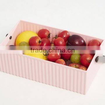 Cy268 Decorative Plastic Home Office Storage Boxes Desktop Basket Organizer Handle Bathroom Kitchen Home Office Tidy Box photo-4