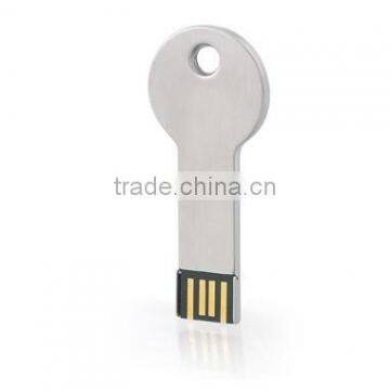 Silver 4GB Metal Key Shaped USB 2.0 Flash Drive