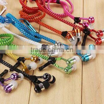 Creative Zipper Metal Earphone OEM Luminous Earphones photo-2