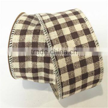 Wholesale Cheap Lattice Cotton Linen for Ribbon photo-2