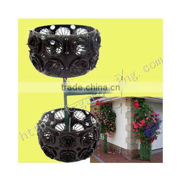 SOL Best-selling Plastic Basket Planter Decorative Planter Basket Round Assembling Pot photo-2