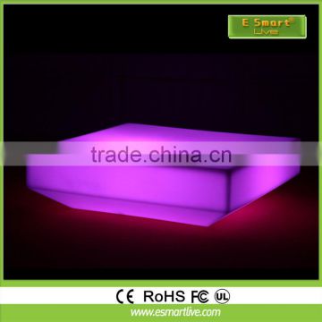 Smart App remote control rechargeable LED Glowing Table LED Outdoor Garden Bar Furniture /LED bar furniture