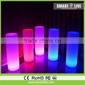 waterproof/breakproof/scratch-resistance party/event/wedding led pillars/column/cylinder