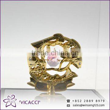 Cheap Pisces Zodiac Sign With SWAROVSKI Crystal Metal Home Decoration photo-3