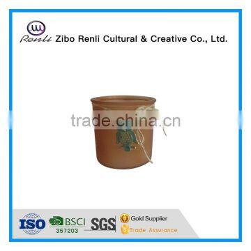 Amber Cylinder Glass Vases Centerpieces With Metal Decoration photo-3