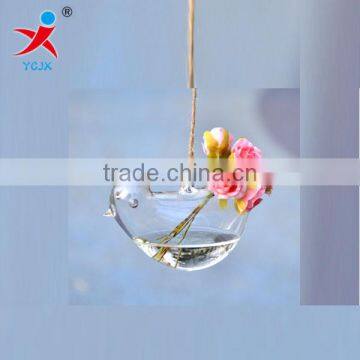 Creative hang transparent glass vase/Other copper grass plants hang bottle hydroponic flower pot
