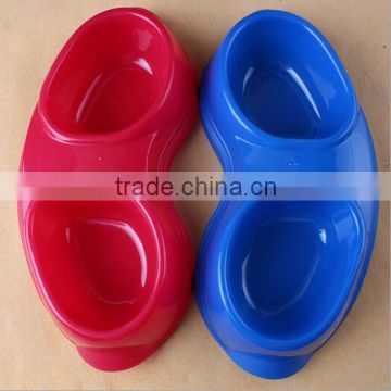 arc-shaped Pet Bowl with double bowl