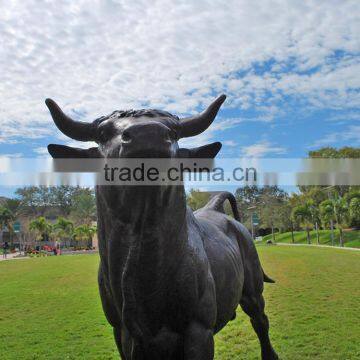Outdoor Garden Decoration Handicraft Bronze Life Size Bull Statue for Sale photo-3
