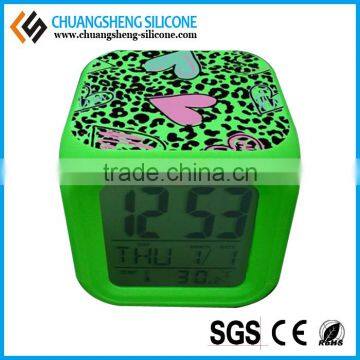 2016 Perfect promotional gift, silicone alarm clock,