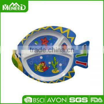 100% Melamine Food Grade Elephant & Crane Printed No-toxic Kids Dinnerware Set photo-5