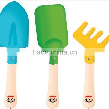Hot Sale Kids Gardening Tools Set Wood Handle Printed, Children Gardening Tools photo-6