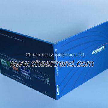 Paper craft A5 hardcover 7 inch LCD video brochure, video book and video card for invitation,advertising or promotion