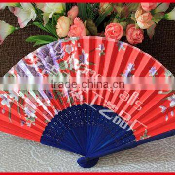 The Existing Fabric Folding Fan With Bamboo Ribs photo-5