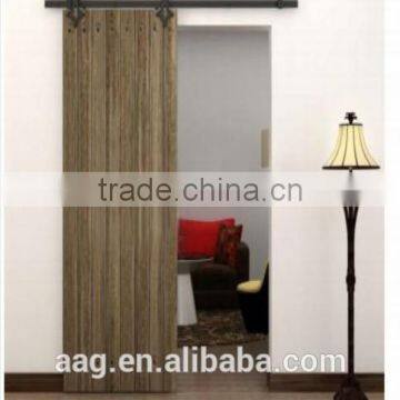 Carbon Steel European American Style Security Sliding Door Hardware Track And Roller Wheels Stop For Wooden Door photo-2