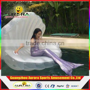 Photography props mermaid SEA SHELL SOFA Swimming Pool Inflatable Floating Lounge Chair shell scallops row of floating chairs