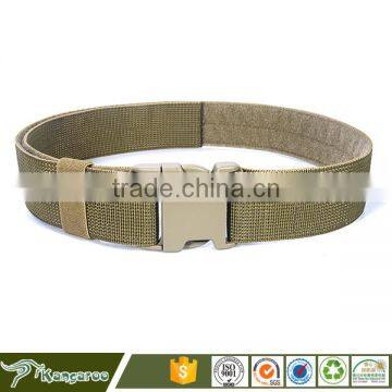 Brown Tactical Belt With Buckle Metal Military photo-2