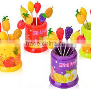 Cheap Birdie Fruit Fork Stainless Steel Fruit Fork With Holder photo-4