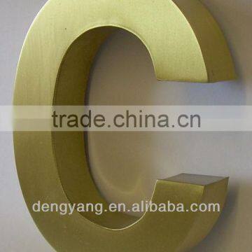 Brushed Finished Brass Letter