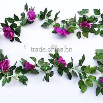 16 Flower Heads Artificial Rose Flower Garland for Wedding photo-4