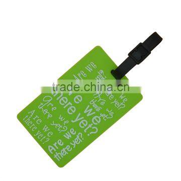 Custom Made Soft PVC Rubber Luggage Tag With Name Label