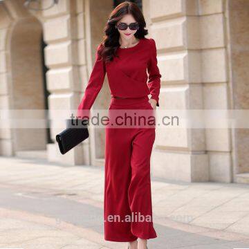 Fashion Designer Top, Stylish Wide Leg Pants Suits photo-3