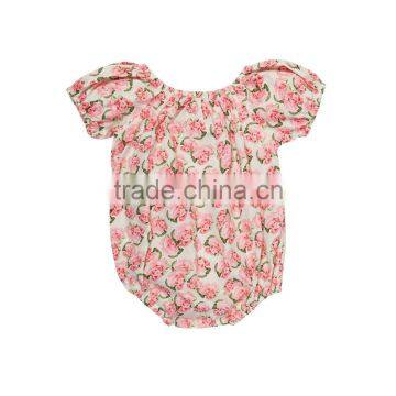Baby Romper In China NewBorn Baby Girls Vintage Flower Jumpsuits photo-2