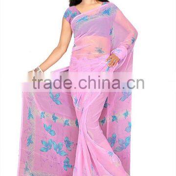 Polyster Print Saree