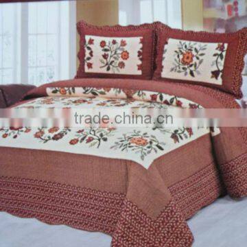 Wholesale cotton printed quilt set in available cheap