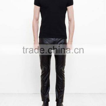 Men Short Sleeve Black Band Collar Plain Polo Shirt Cusom Design photo-3