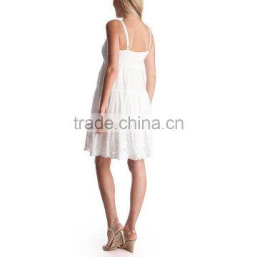 OEM.ODM Summer White Cotton Casual Ladies Maternity Dress photo-2