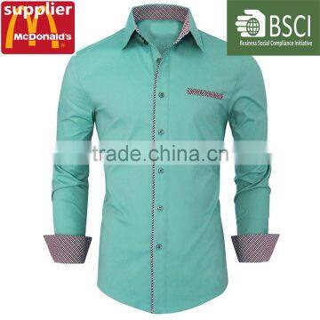 OEM 2017 Latest shirts pattern men's short sleeve oxford shirt