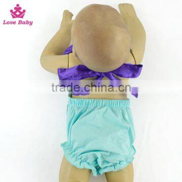 OEM Manufacturer Boutique Baby Swimwear Kids Sequins Beachwear With Headband photo-4