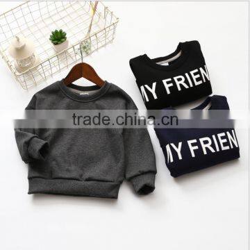 100% Cotton Kids Winter Clothes and Print Words Baby Boys Hoodies photo-4