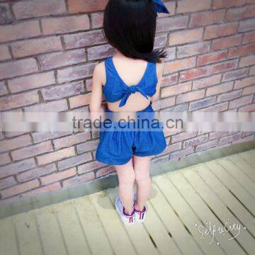 ShiJ Kids Clothes 2016 New Fashion Summer Kids Jeans Set Baby Girls Outfits photo-3