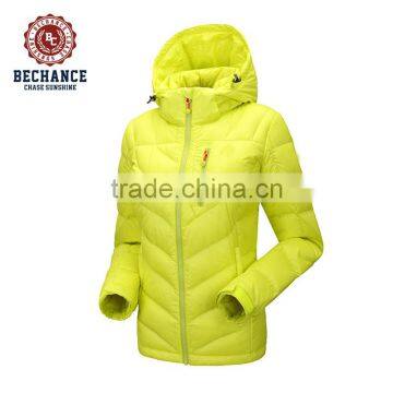 cheap & fashion long polyester winter jacket with hood