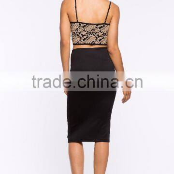 Elasticized Waist Bodycon Fit Pencil Skirt Ladies Office Skirt Wholesale photo-5