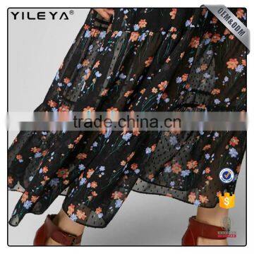 Custom Factory Service Modern Style Casual Women's Summer Long Chiffon Floral Maxi Dresses 2017 photo-6