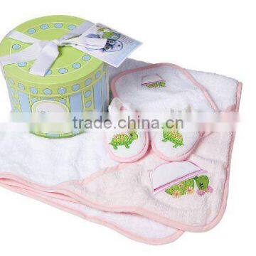 baby towel hooded 3pcs set/baby gift box