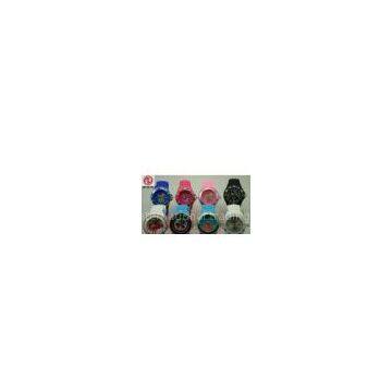 Waterproof Colorful Calendar Dial Quartz Silicone Ice Watch With Customized Logo / Brand