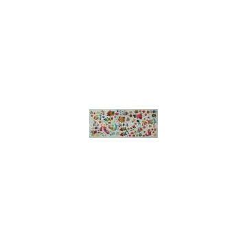 Colored Japan Style 3D Shinning Epoxy Crystal Sticker, Clear Epoxy Stickers For Promotional Gifts