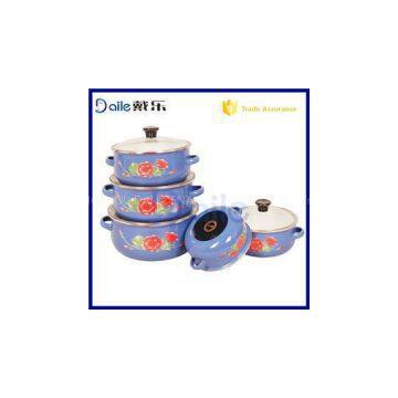 2014 Yiwu Promation Kitchenware Wholesale & Enamel Cookware With Glass Lid Wholesale