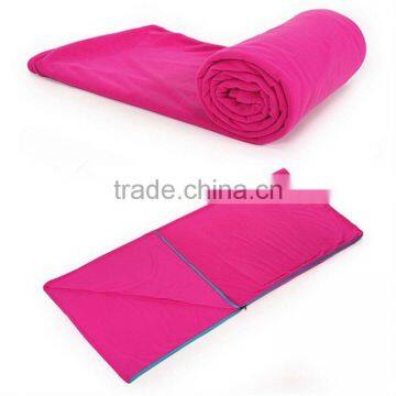 2013 Hot Sale Bright Colors Anti-pilling Polar Fleece Camping Sleeping Bag &Bedsheet With Zipper photo-5