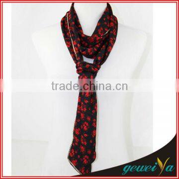 Fashion Rose Digital Printing Scarf Tie