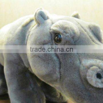 Custom Fine Quality Wild Animal Plush Toy Blue Hippo Plush Toy photo-3