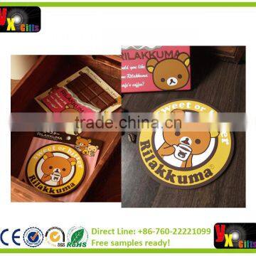 Rilakkuma cartoon PVC Coasters Cup Cushion Holder Non-slip heat insulation Coasters Cup Mat