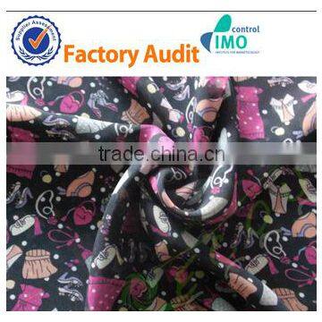 digital printed chiffon fabric 100% polyester for dress